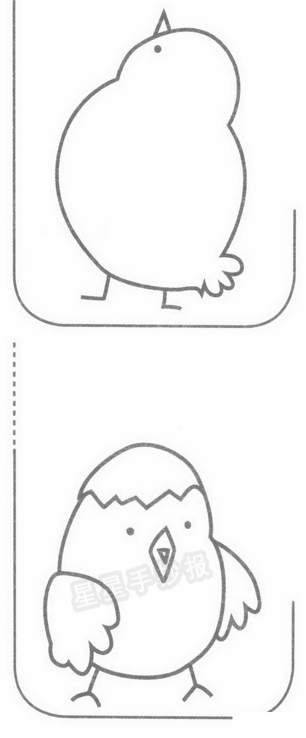小鸡简笔画