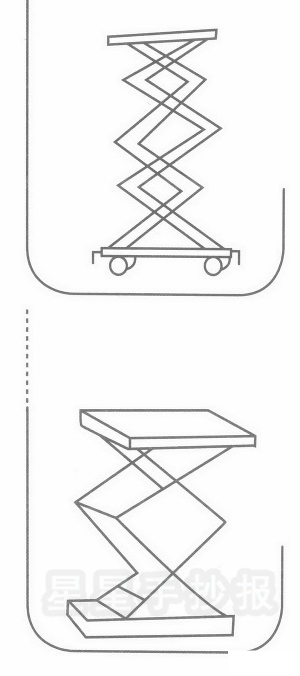 升降机简笔画