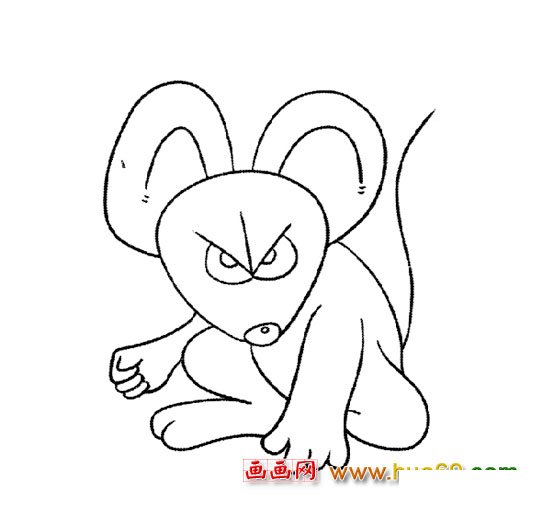 简笔画（凶恶的老鼠）2