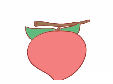 水蜜桃简笔画图片大全作品三
