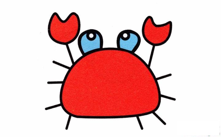 简笔画小螃蟹的具体步骤图示
