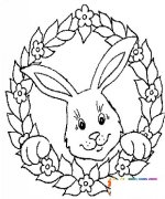 小兔子花篮简笔画2