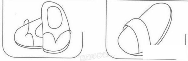 拖鞋简笔画