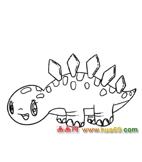 简笔画：兴奋的恐龙3