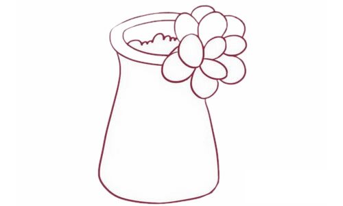 多肉植物简笔画图片