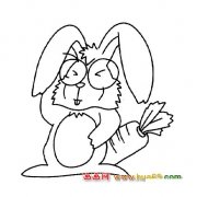 动物简笔画│小白兔4