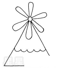 风车简笔画图片画法