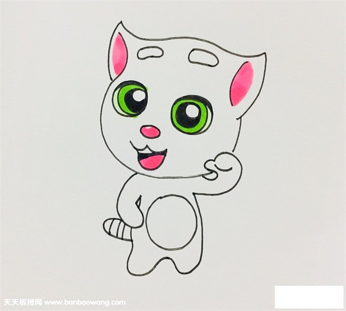 简单的汤姆猫怎么画