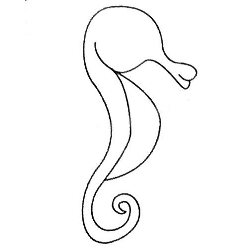 海马简笔画图片