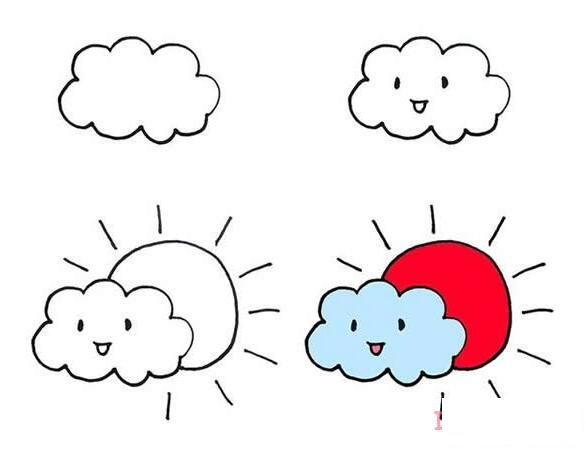 天晴天气预报简笔画怎么画简单好看