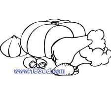 简笔画：南瓜白菜