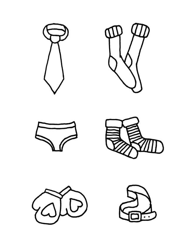 卡通服服装简笔画