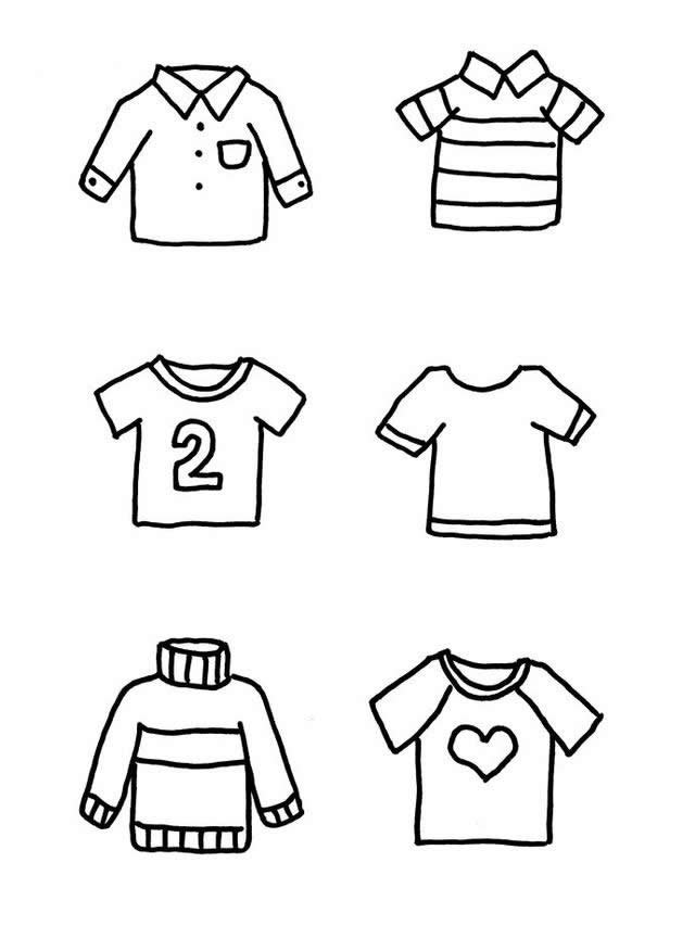 卡通服服装简笔画