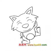 简笔画：可爱的狼2