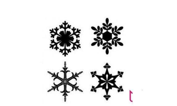 漂亮的雪花简笔画
