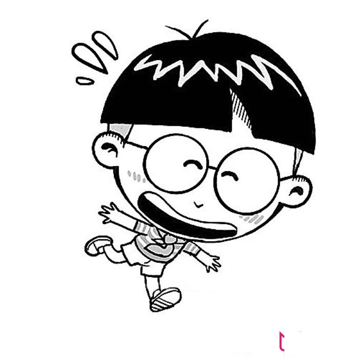 小明同学简笔画怎么画