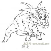 儿童简笔画恐龙：戟龙