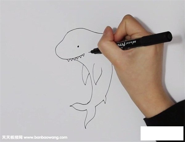 公牛鲨简笔画