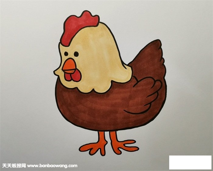 母鸡怎么画简笔画