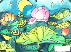 好看的水彩荷花简笔画