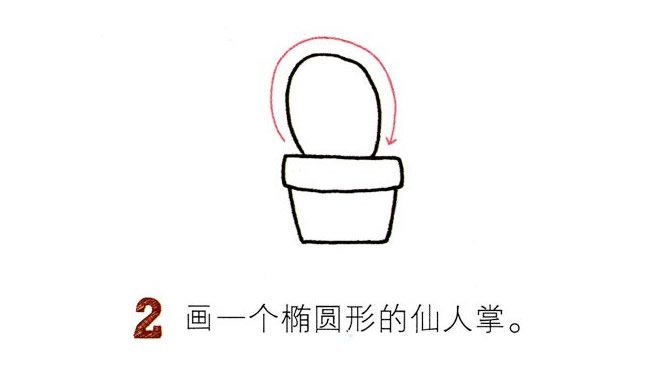 彩色仙人掌简笔画图片