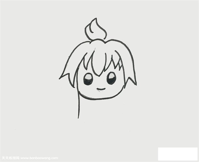 卡通人物画可爱又简单