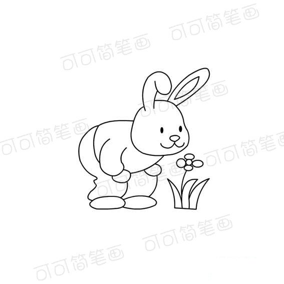 小白兔的拟人画法