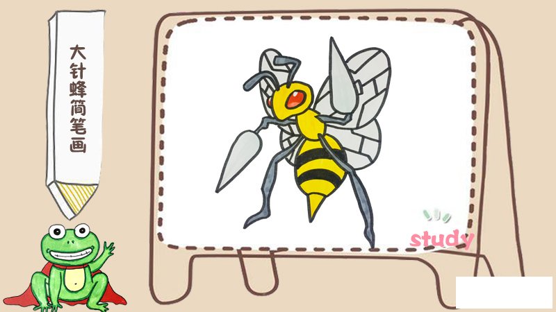 大针蜂简笔画