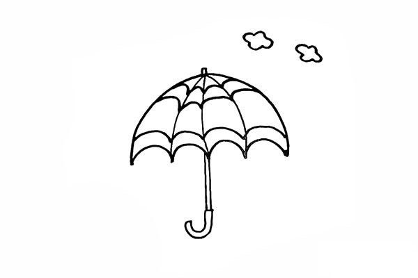 漂亮的雨伞简笔画