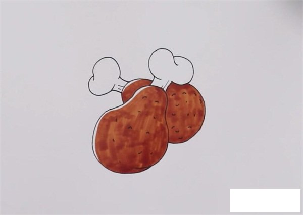 鸡腿简笔画