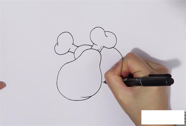 鸡腿简笔画