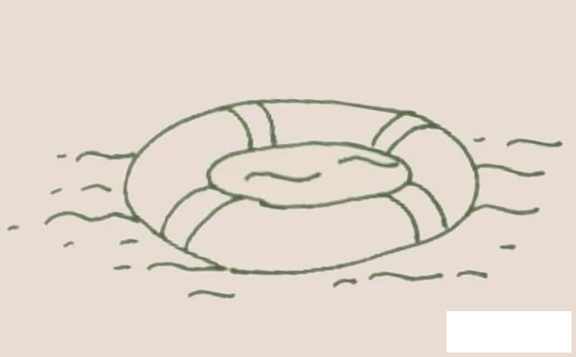 游泳圈简笔画