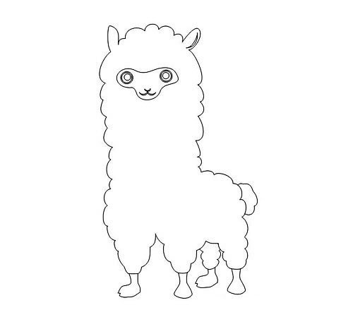 草泥马简笔画图片