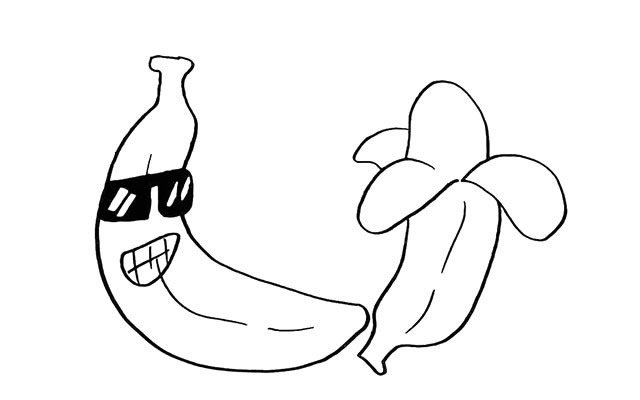 卡通香蕉简笔画