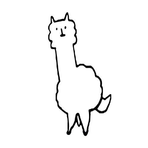 草泥马简笔画图片