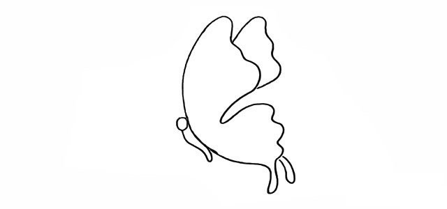 漂亮的蝴蝶简笔画