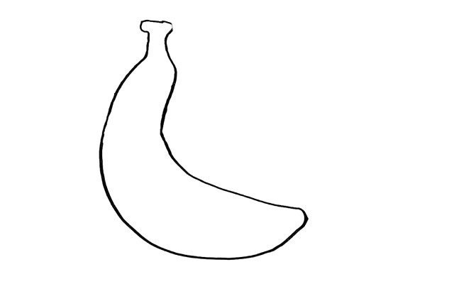 卡通香蕉简笔画