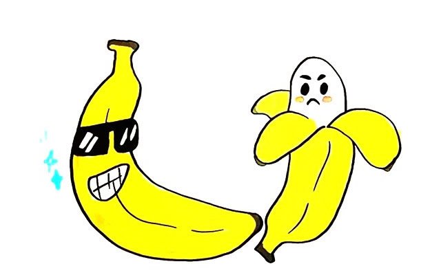 卡通香蕉简笔画