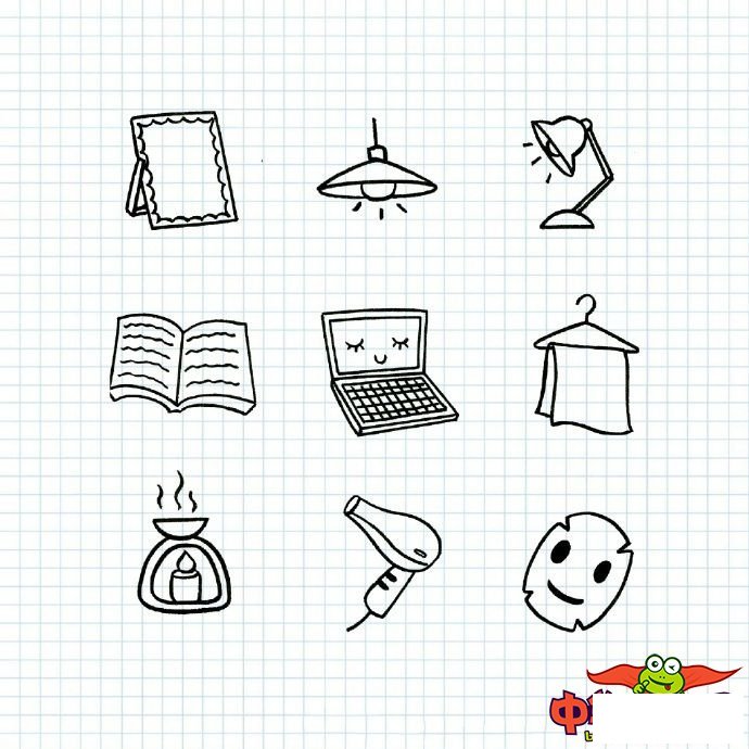 幼儿常见生活用品简笔画，超简单的生活小素材简笔画