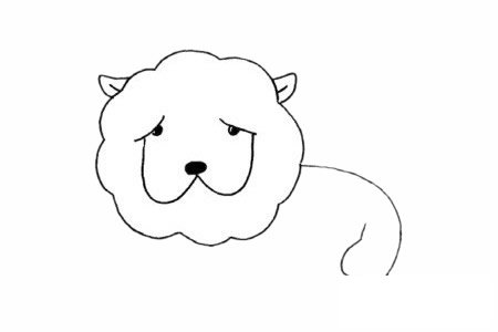 松狮犬简笔画图片