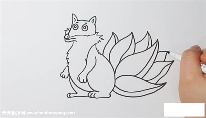 q版九尾狐简笔画