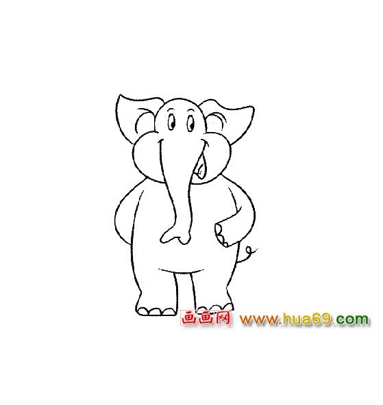 简笔画：卡通大象1
