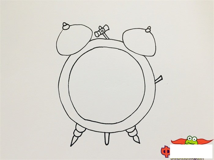 可爱闹钟简笔画彩色