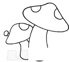 简单的蘑菇简笔画