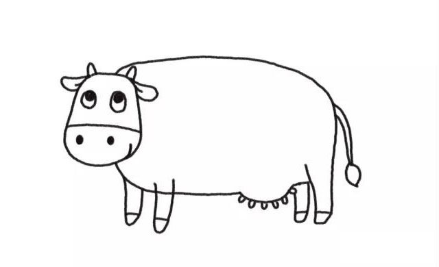 奶牛简笔画
