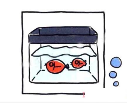 怎么画鱼缸包详细步骤图简笔画教程涂色