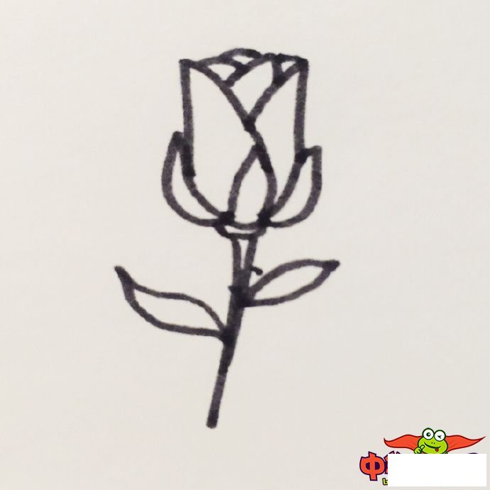 玫瑰花怎么画简单好看，玫瑰花简笔画图片大全