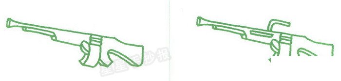 轻机枪简笔画