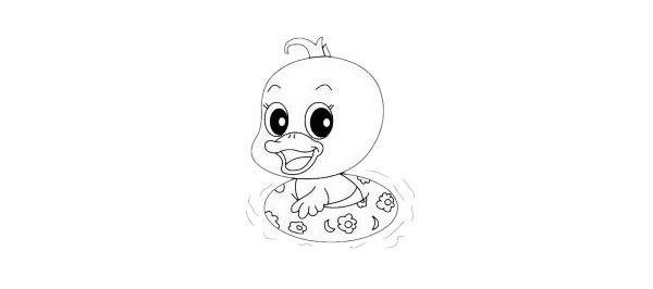 卡通小鸭子简笔画图片