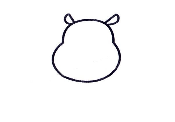 小河马简笔画图片